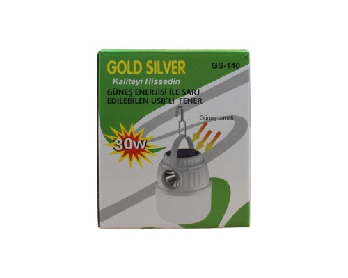 Gold Silver GS-140 Solar Kamp Lambası