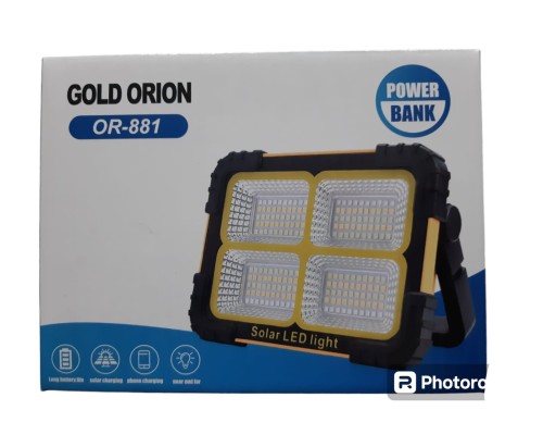  PowerBank Özellikli Güneş Panelli Güçlü Fener Gold Orion 
