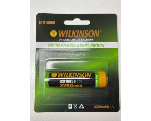 Wilkinson 3.7 Volt 18650 Şarjlı Pil